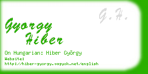 gyorgy hiber business card