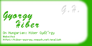 gyorgy hiber business card
